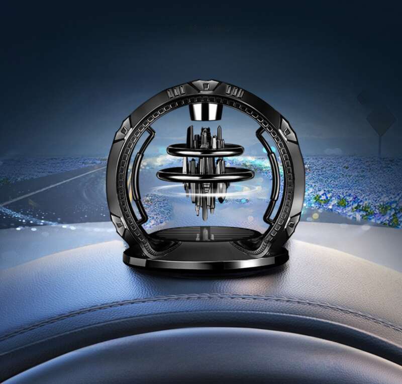 Car Mounted Solar Suspension Perfume Decoration Creative Sky City Center Console New Fragrance Products_voghion.com