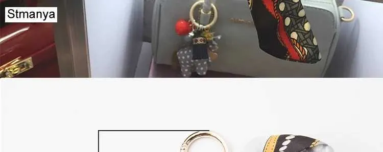 Pingente de lenço com borla de couro macio e fofo, acessório para bolsa, novo chaveiro, porta-chaves de carro da moda K1690 Y241121_voghion.com