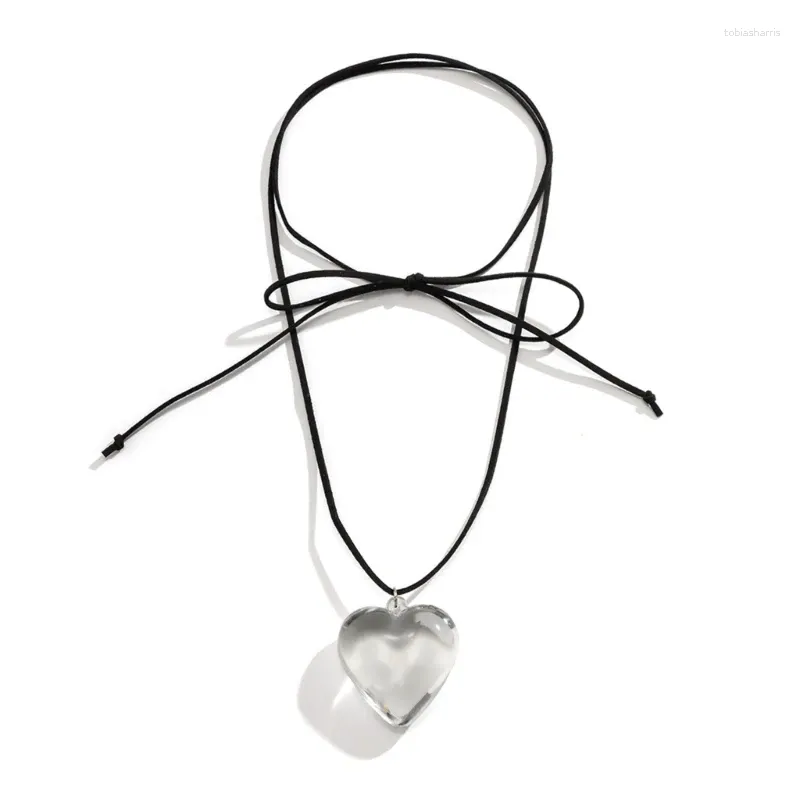 Chains European And American Jewelry Novel Simple Love Pendant All-match Clavicle Chain Adjustable Veet Cold Wind_voghion.com