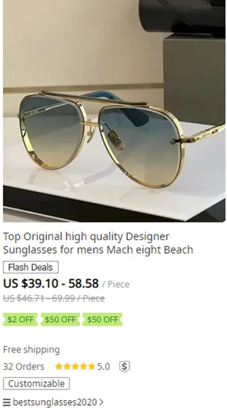 Sonnebrëller Fraen Männer Moud Alphabet Sonnebrëller Mark Quadrat Brëller Retro Klassesch Ketten Sonnebrëller gëeegent fir all_voghion.com