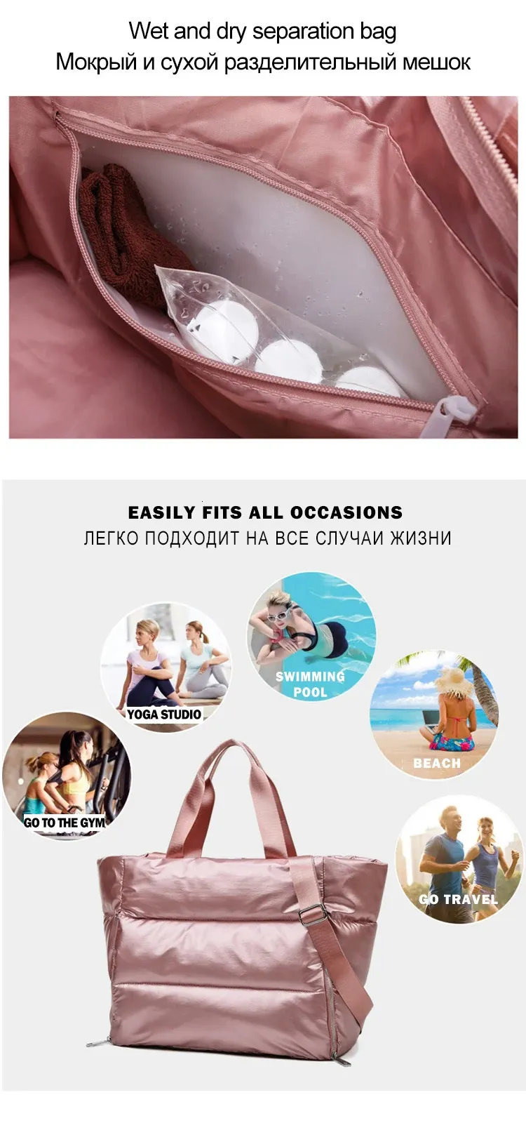 Kapazität Umhängetasche für Frauen wasserdichte Nylon Taschen Space Pad Baumwolle Feder unten große weibliche Tote Handtaschen Winter_voghion.com