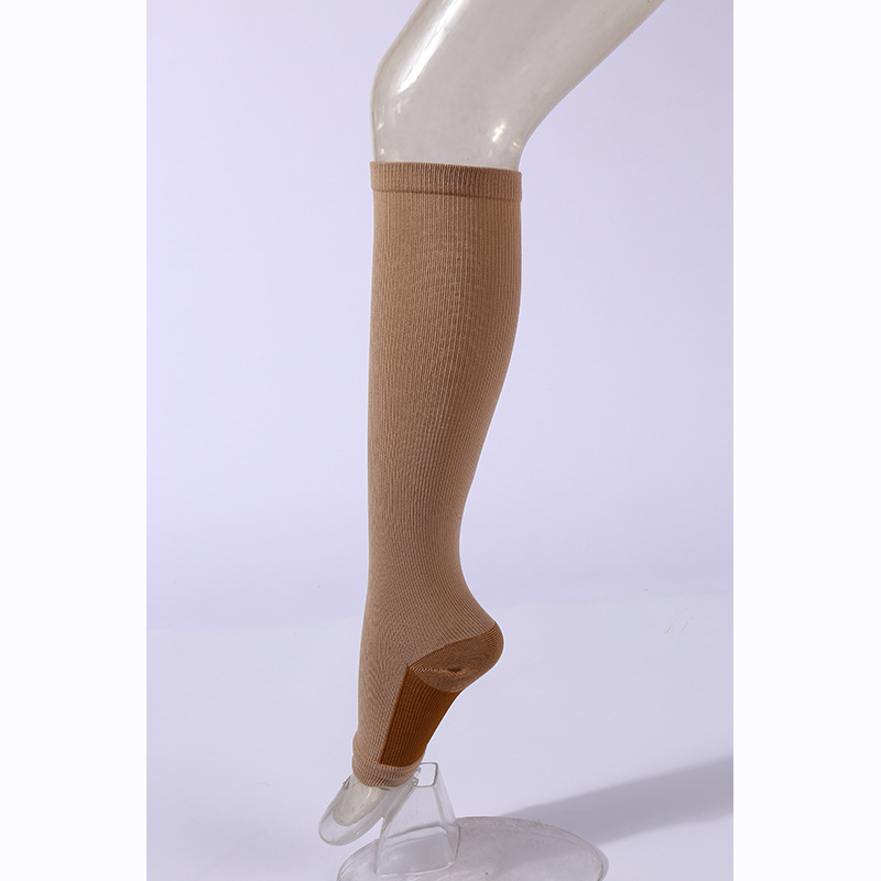 2025d 2025 Spring Summer New Zipper Compression Breathable Sweat-Absorbing Running Fashion Fitness Socks_voghion.com