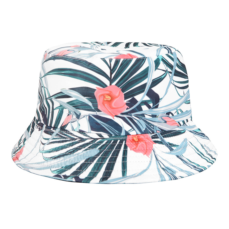 Nuovo con stampa a foglie e fiori, parasole da pescatore per uomo e donna, cappello da pescatore casual da esterno con protezione solare._voghion.com