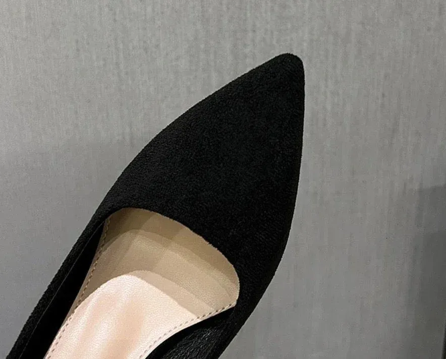 Heels Thin Toe Pointed Pumps Office Sexy Party Ladies Footwear Black Womens Shoes Formal on Heeled High Career 39_voghion.com