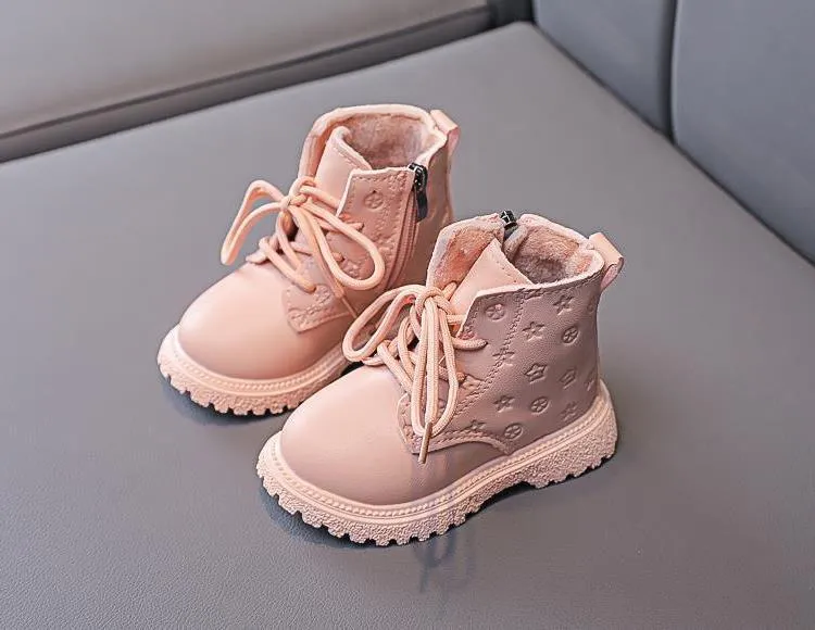 Kid Kleinkind Mode Herbst Winter Jungen Britischen Plüsch Kurze Kinder Mädchen Knöchel Cutefeet Junge Mädchen Stiefel Kinder Schuhe Größen_voghion.com