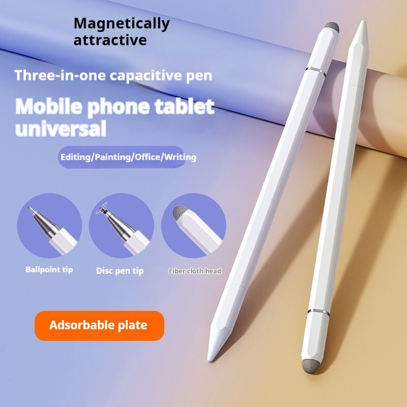 Magnetische Saugkraft Drei-in-Eins-Berührung kann Tablet kapazitiven Stift adsorbieren, geeignet für iPad, iPhone, Huawei, Handy