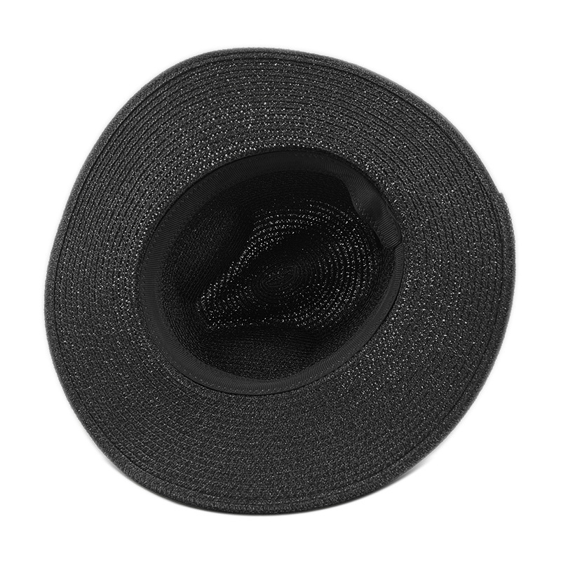 Vintage Silver Thread Shimmer Straw Cowboy Hat For Women & Men_voghion.com