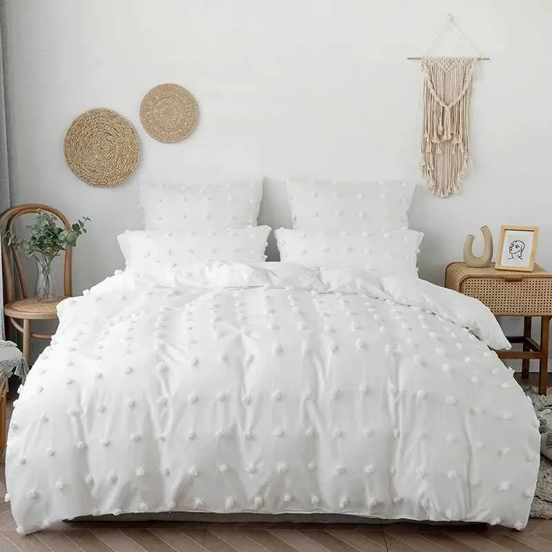 Tufted Duvet Cover Set - King Size 220x240cm | With Pillowcases | Luxury Bedding | Washable_voghion.com