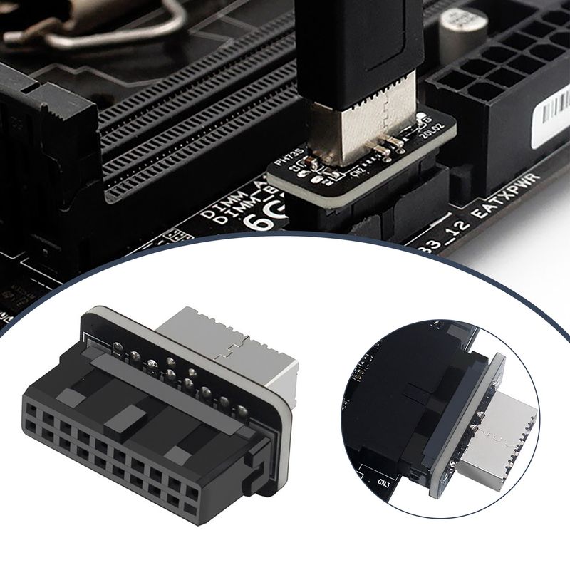 Zaglavlje matične ploče Jednostavna instalacija Brzo uključivanje USB3.0 19/20 Pin na Type-E prednji unutarnji konektor za stolno računalo_voghion.com