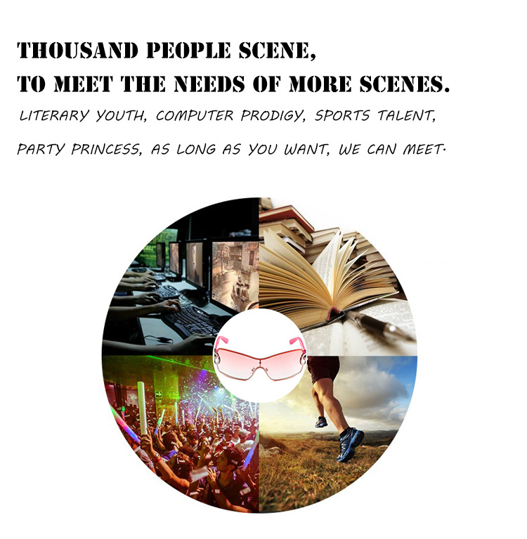 Y2K Large Frame Sunglasses - Retro Modern Style (Frameless One Piece, European & American Trendy, Hot Girl Look)_voghion.com