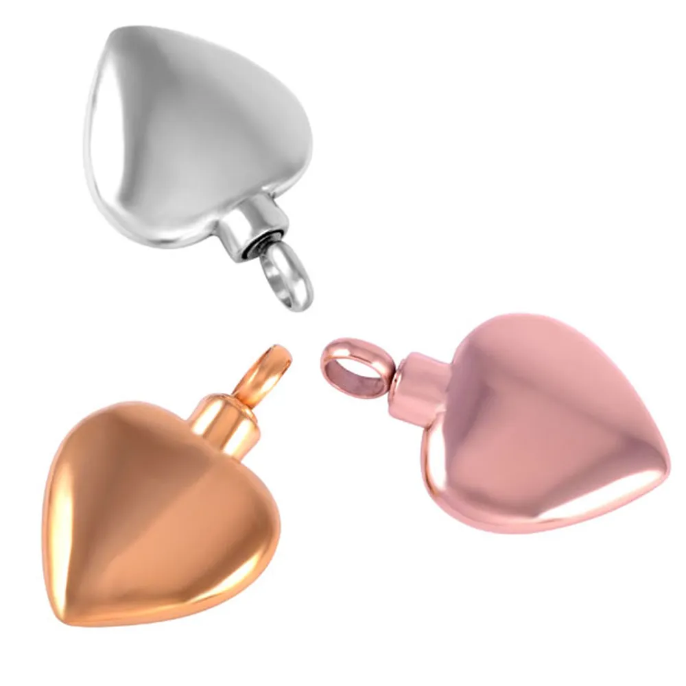 Pendant Necklaces CMJ8408 Blank Heart Stainless Steel FASHION Women Necklace Cremation Urns Lockets For Ashes_voghion.com