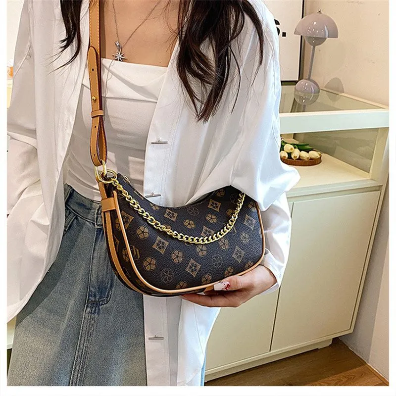 Designer Women's Armpit Bag High-end Texture Printed Shoulder Bag_voghion.com