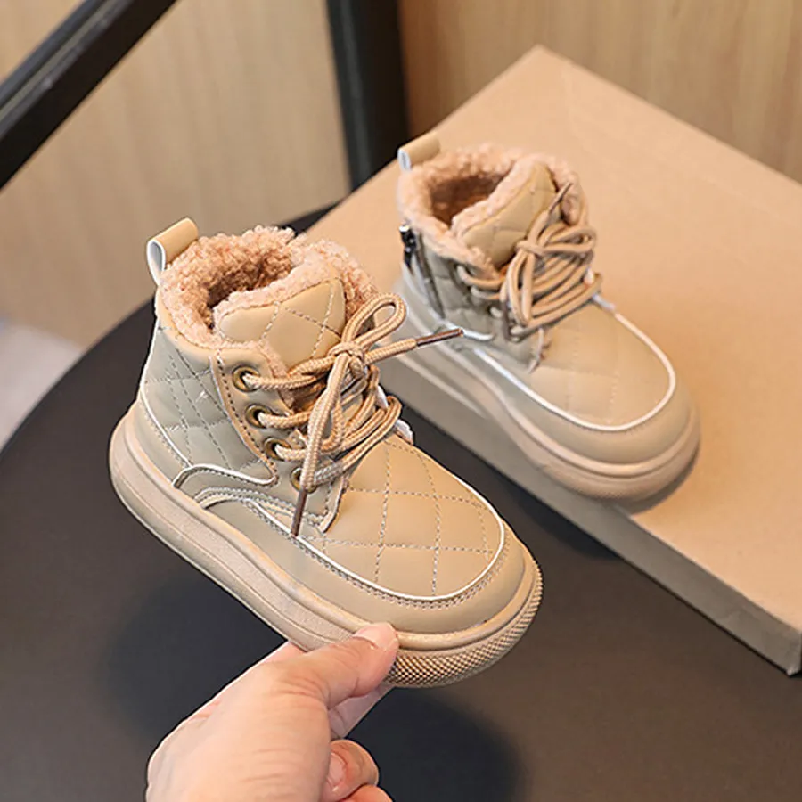 Kids Winter Boots Warm Waterproof Sneakers For Boys And Girls_voghion.com