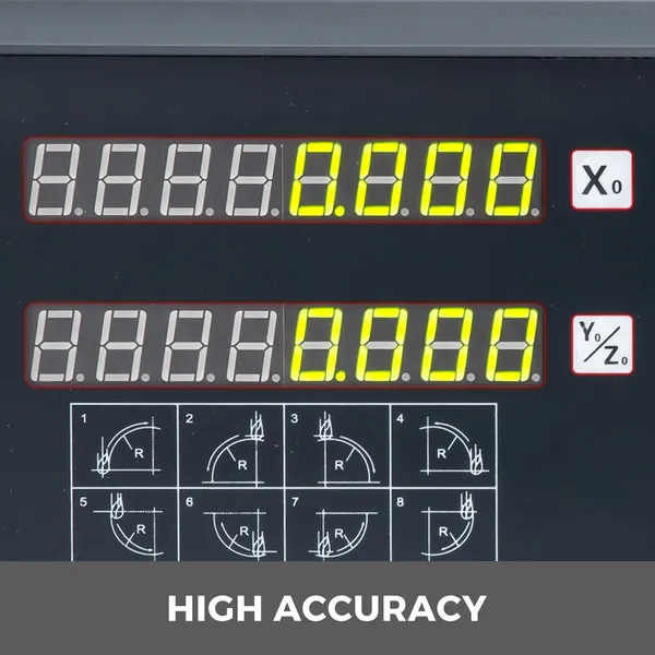 Digitale 2-Achsen-Anzeige für Fräs- und Drehmaschinen, Linearmaßstab-Encoder, Auflösung 0,05–2 mm, TTL-Signal, hohe Präzision, robustes Gehäuse_voghion.com