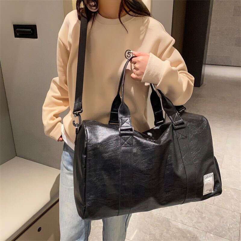 Borsa da viaggio in pelle di grande capacità per uomo, per sport, nuoto e fitness_voghion.com