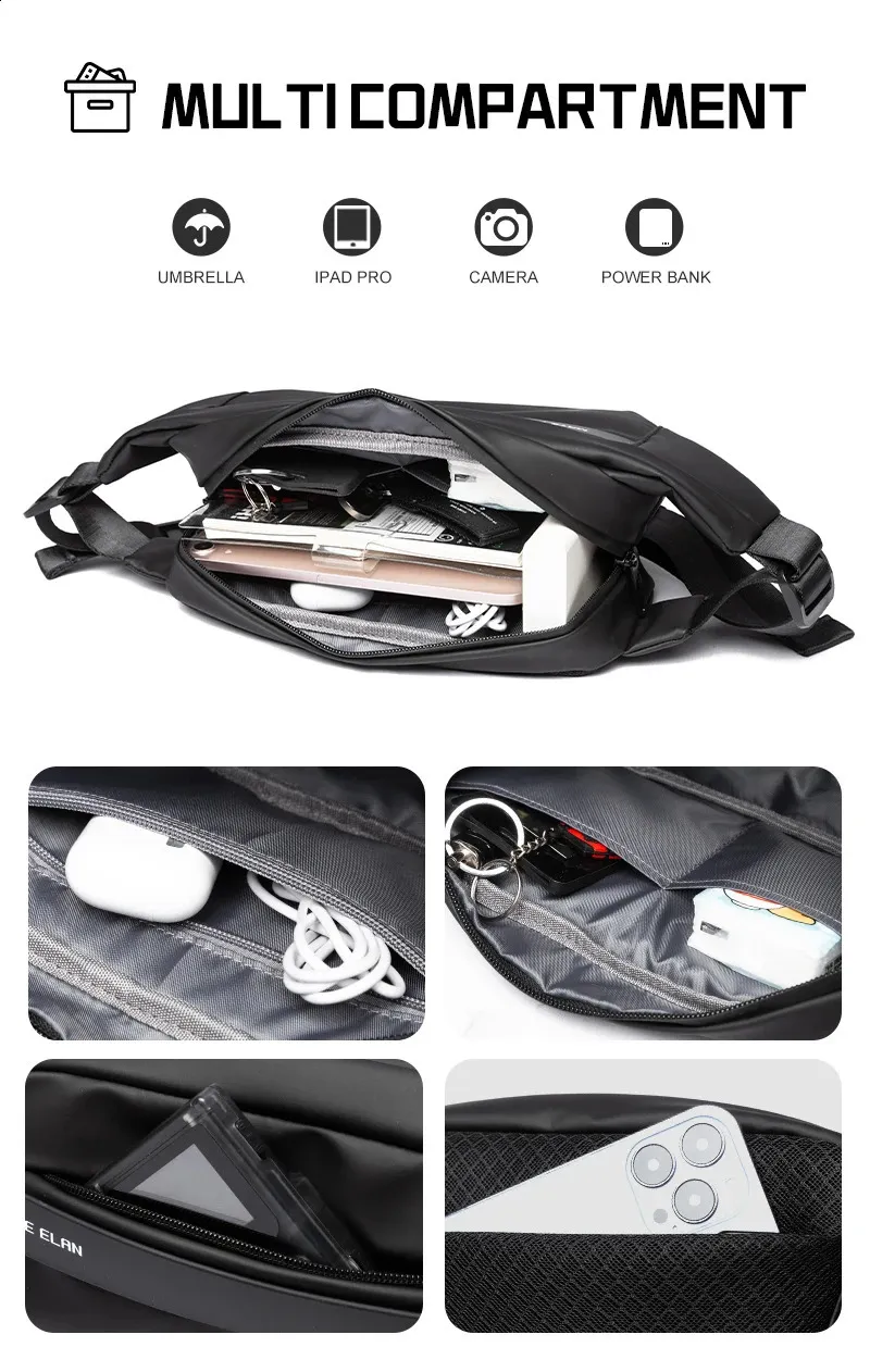 Riñonera hombre impermeable para deporte y viaje_voghion.com