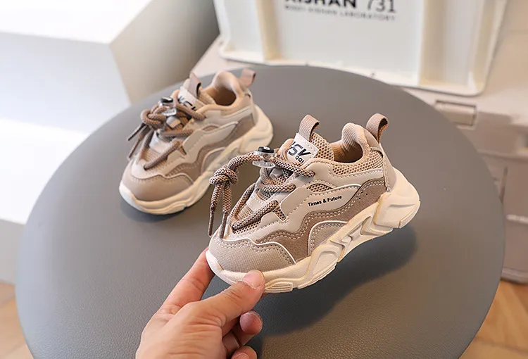Zapatillas deportivas para niños pequeños 2025, informales, de malla y cuero, para correr en la escuela, de 1 a 6 años_voghion.com