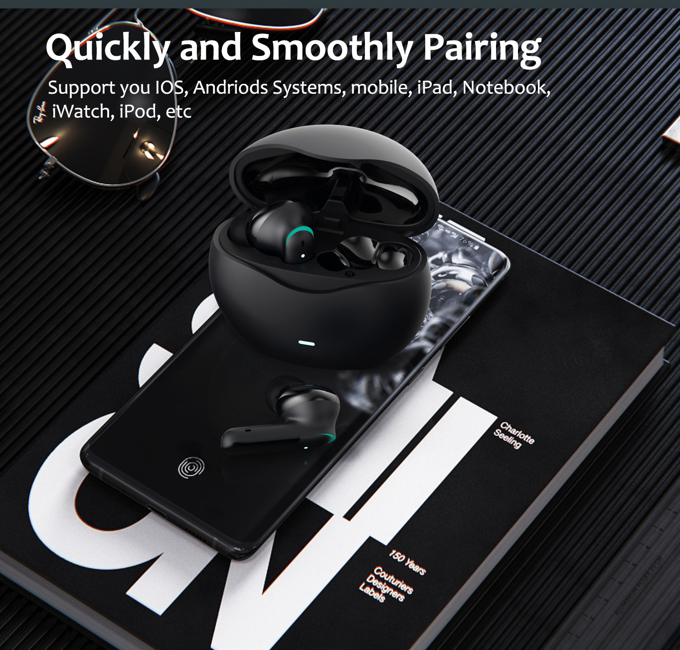 2024 E1 Bluetooth Headset In-Ear Music Headset Low Latency Sports Bluetooth Headset_voghion.com