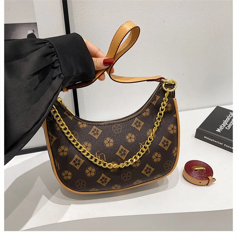 Designer Women's Armpit Bag High-end Texture Printed Shoulder Bag_voghion.com