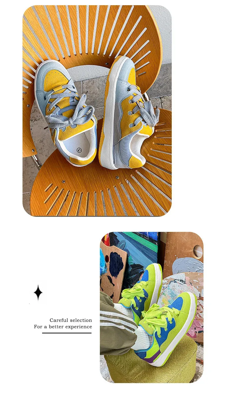 Sportowe męskie damskie szerokie podeszwy butów typu bread coupler unisex krótkie i grube buty sportowe hip-hop 41 42 241007_voghion.com