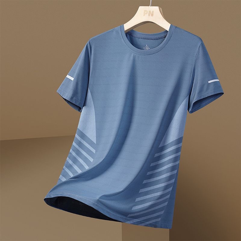Short Sleeve T-Shirt Men's Summer Ice Silk Versatile Half Sleeve Men's Casual T-Shirt_voghion.com