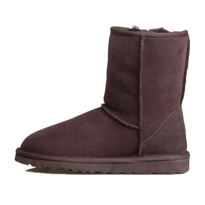 Boots Australia Designer Womens Girls Ankle Winter Snow Boot Slip-On fur Leather Ladies Booties Bailey Bow Chesut Black_voghion.com