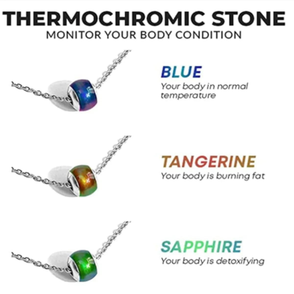 Catene Mood Colore Cambiante Collana Termocromica Gioielleria Dimagrante Circolazione Sanguigna_voghion.com