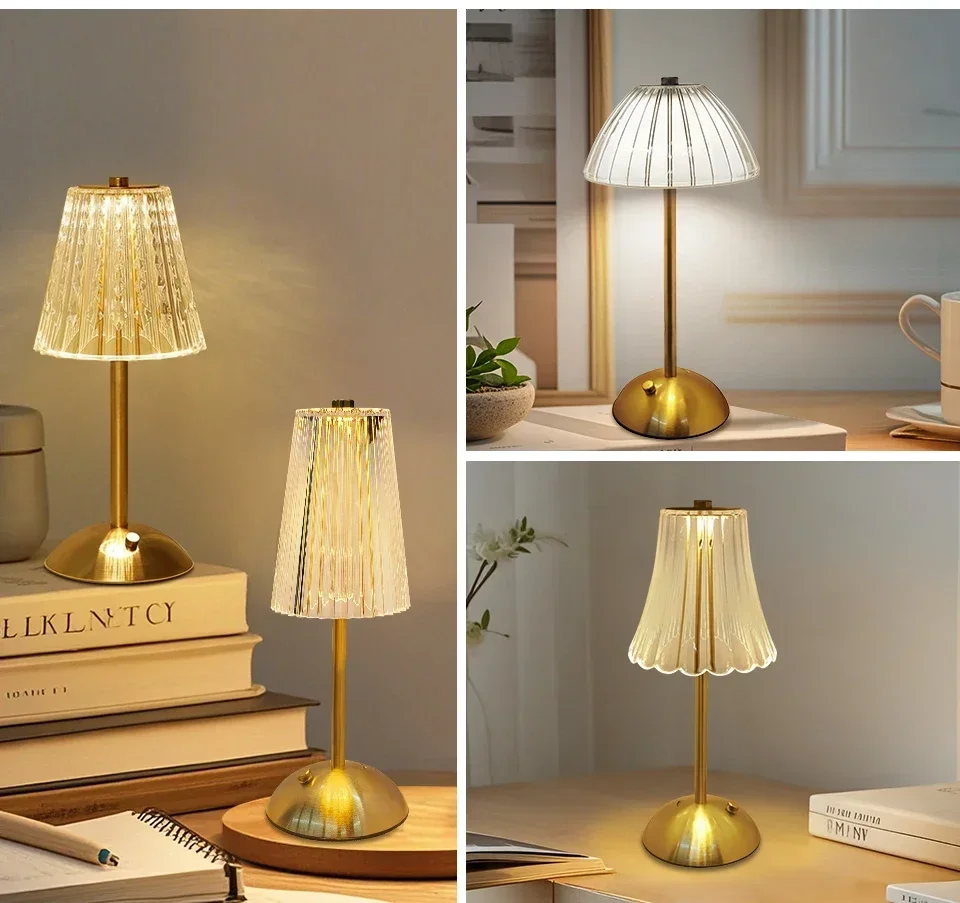 Touch Dimmable Wireless Table Lamp Rechargeable Portable Light_voghion.com