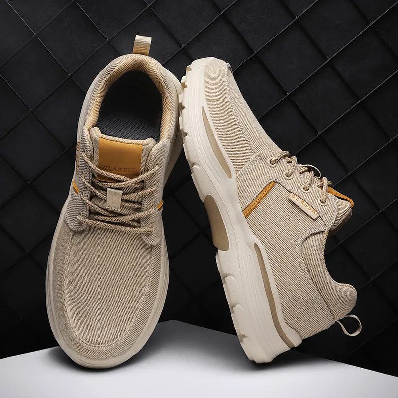 Loafers 2022 Spring New Comfortable Senakers for Men Business Casual Canvas Shoes Lightweight Plus Size_voghion.com