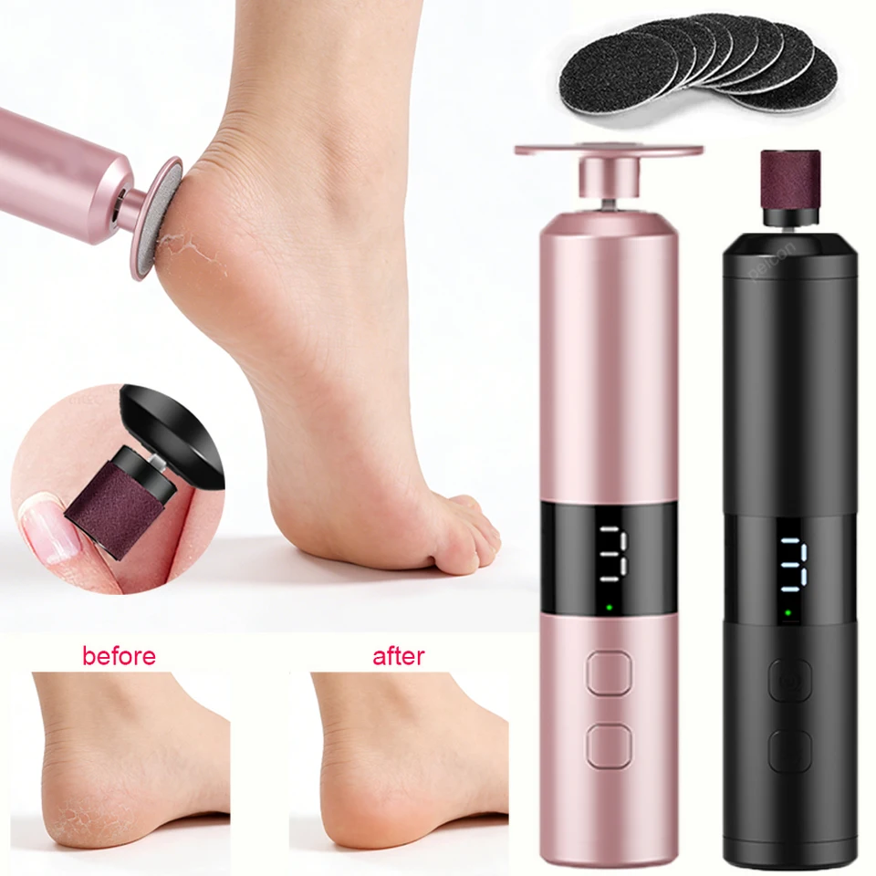 Râpe pieds électrique rechargeable sans fil pour callosités_voghion.com