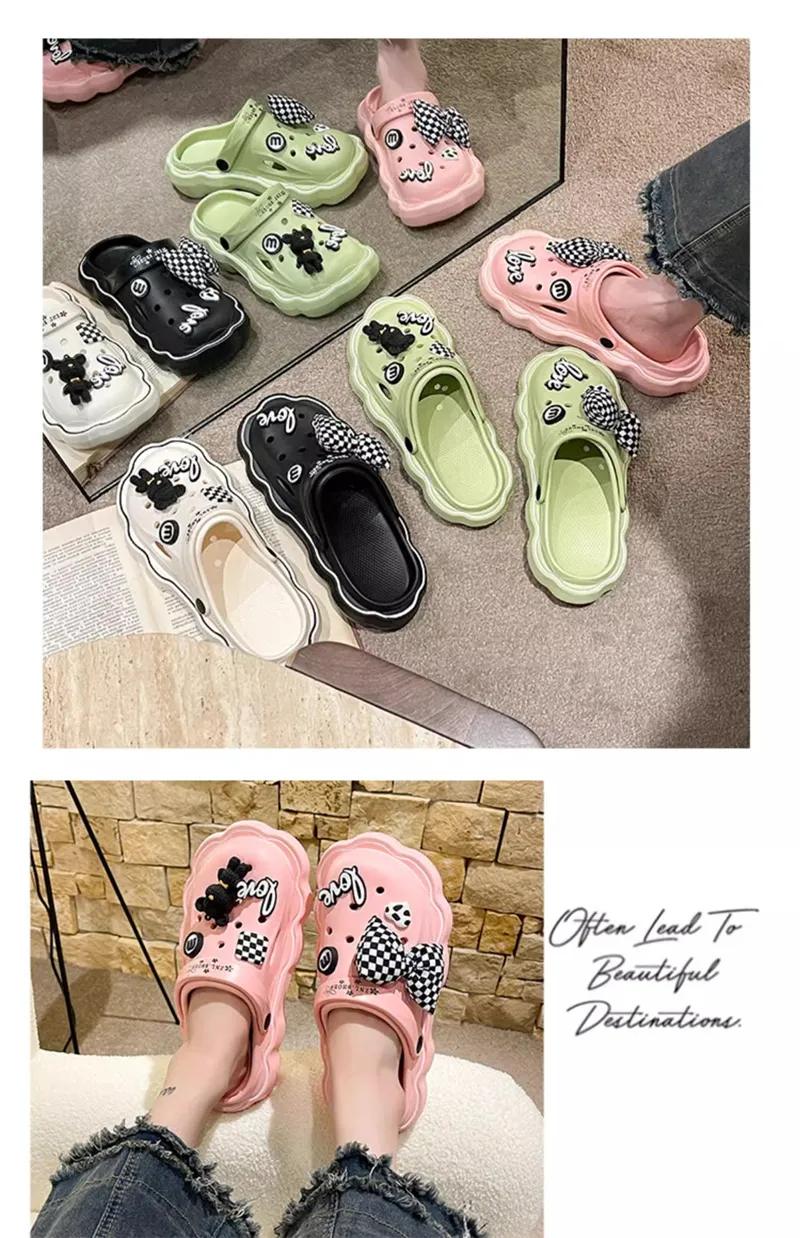 Comfortable Thick Sole Women's Hole Running Sandals For Summer_voghion.com
