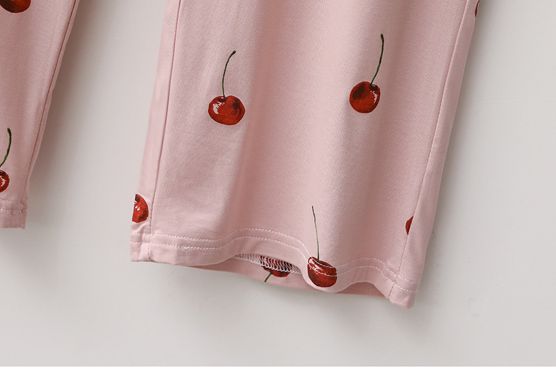 Completo pigiama donna in modal a maniche corte con ciliegie_voghion.com