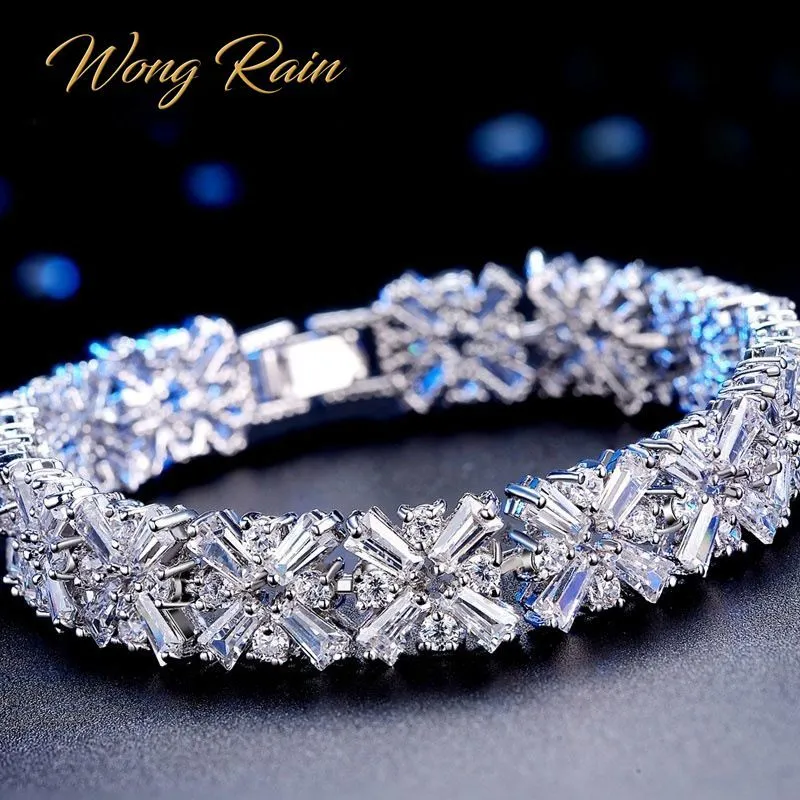 Moissanite Bangle Bracelet In Sterling Silver Fine Jewelry_voghion.com