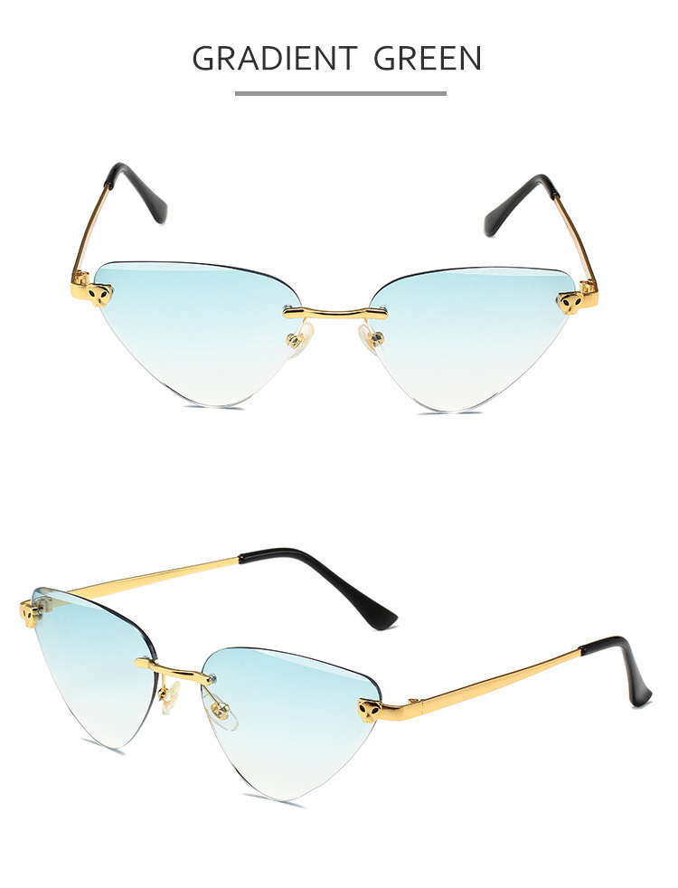 Men's Sunglasses Leopard Frameless Sunglasses New Fashion Wave Legs Personality Sunglasses Trendy Street Shooting Retro Sunglasses_voghion.com