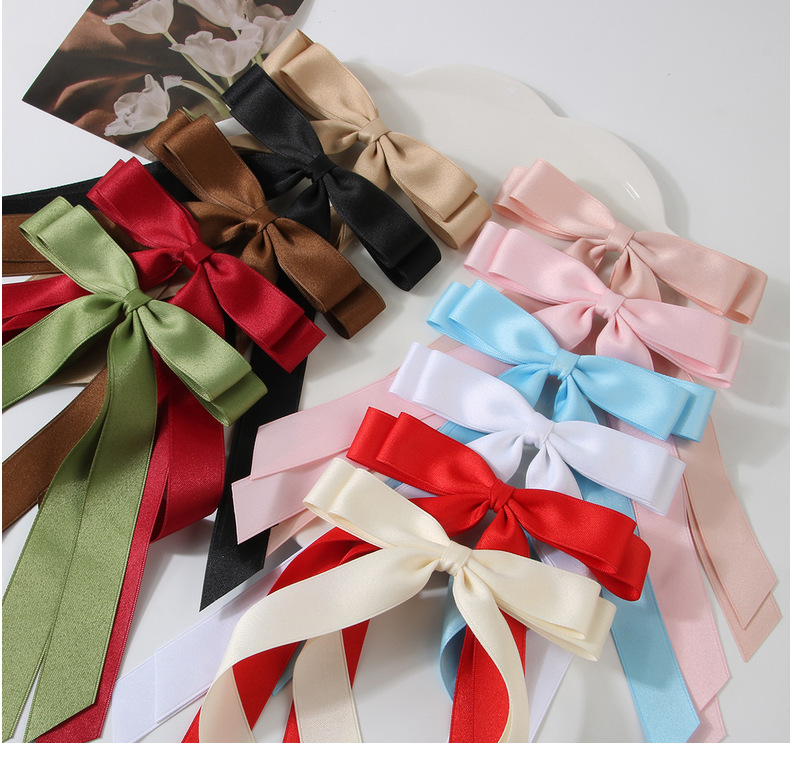 Guanyang cross-border new 2.5CM polyester-cotton double-layer bow hairpin duckbill clip sweet hairpin straight clip hair accessories_voghion.com
