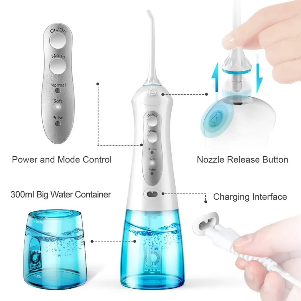 Desktop Flosser - 300ml｜Cordless｜2 Tips｜EU Dental_voghion.com