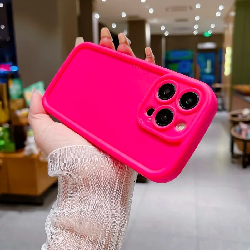 Paredzēts 15 futrāļiem uz Candy Color silikona mīkstā vāciņa iPhone 14 PLUS 11 12 Pro XS XR Max 13 15pro kameras aizsargvāciņam_voghion.com