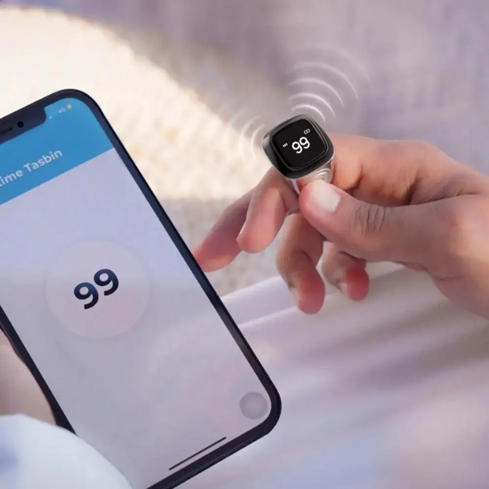 Smart Tasbih-tæller til muslimer Zikr Digital Tasbeeh 5 bønnetidsvibrationspåmindelse Elektronisk rosenkransring_voghion.com