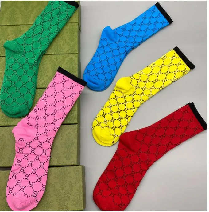 Chaussettes de créateur pour hommes et femmes, huit sports, quatre saisons, impression de lettres, marque, coton, hommes, femmes, boîte à jarretelles, ensemble cadeau_voghion.com