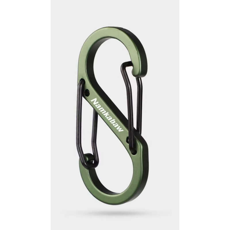 Aluminum Alloy S-shaped Mountain Climbing Keychain, Octagonal Buckle, Travel Backpack, External Hook, Hat, Water Bottle_voghion.com