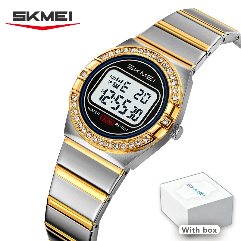 Elegant Women's Quartz Watch Silver Stainless Steel Waterproof_voghion.com