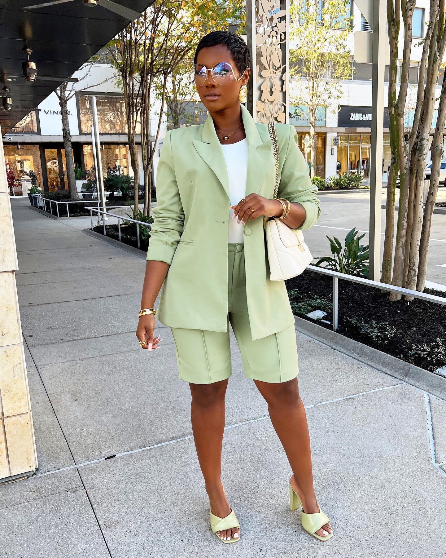 Women's suit suit shorts jacket two-piece spring and summer OL office commuting_voghion.com