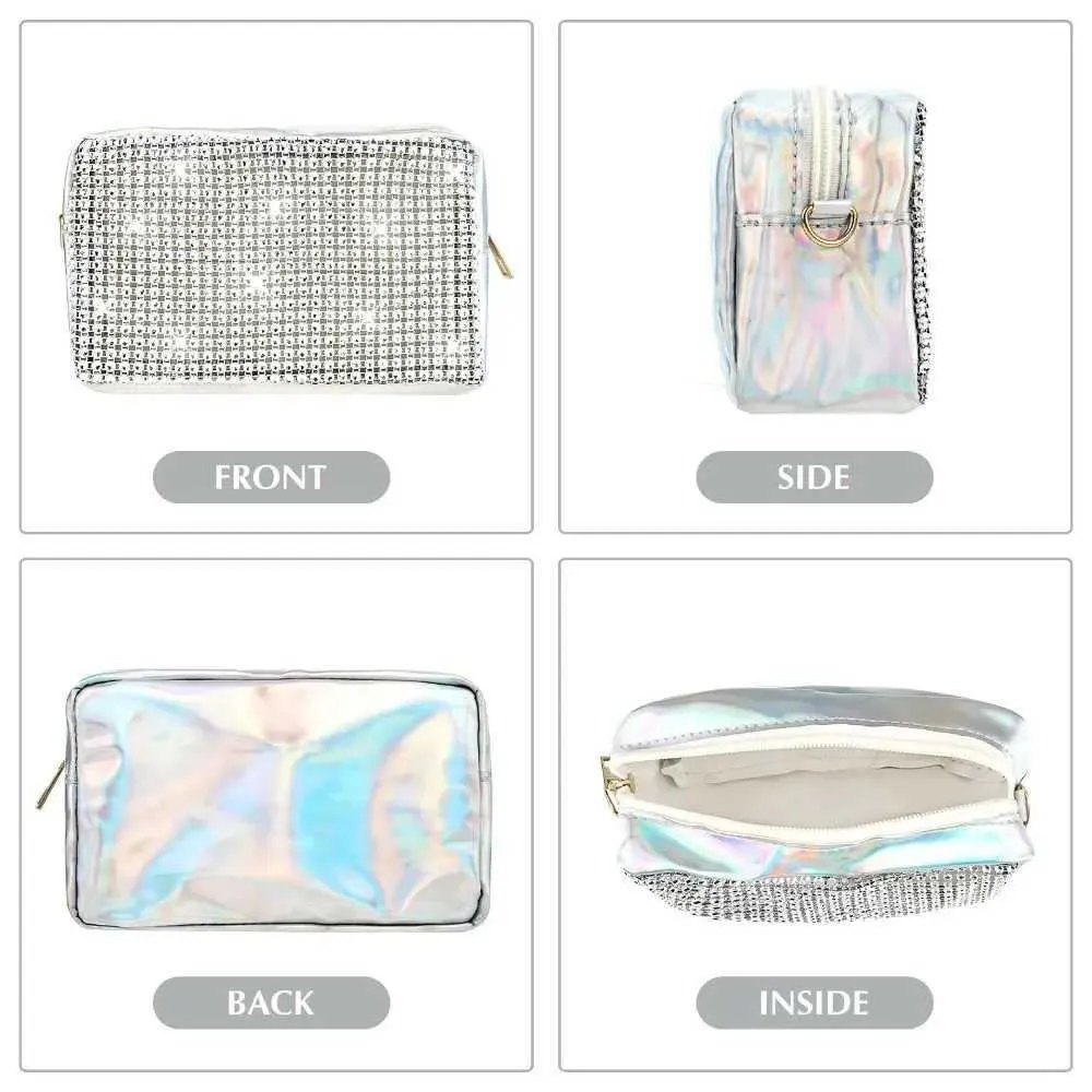 Sparkly Rhinestone Evening Clutch Bag With Chain Shoulder Strap_voghion.com