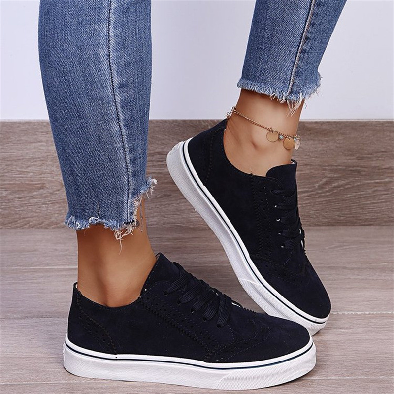 Women’s Shoes Spring And Summer New Lace Up Shoes Comfortable Casual Women’s Shoes Round Toe Flat Bottom Solid Color Single Shoes For Women