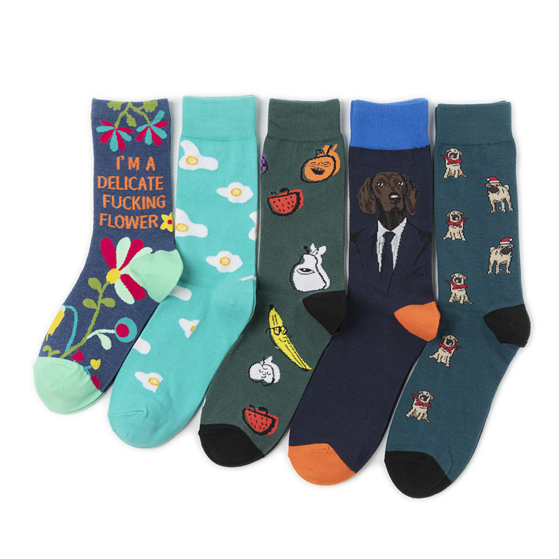 2025d Men's Trendy Personality Animal Women's Colorful Pattern Skateboard Socks_voghion.com
