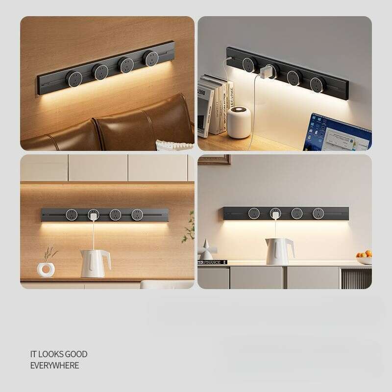 【Protección ocular con alta reproducción de color】 Riel con luz de inducción USB-C para cocina, sala de estar, hogar, deslizante móvil_voghion.com