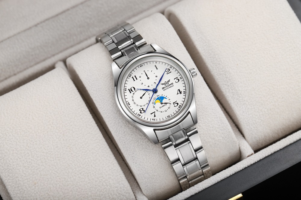 Dreiäugiges Paarpaar, personalisiertes Temperament, blaue Nadel mit einfacher Business-Herrenuhr, OL-Damenuhr_voghion.com