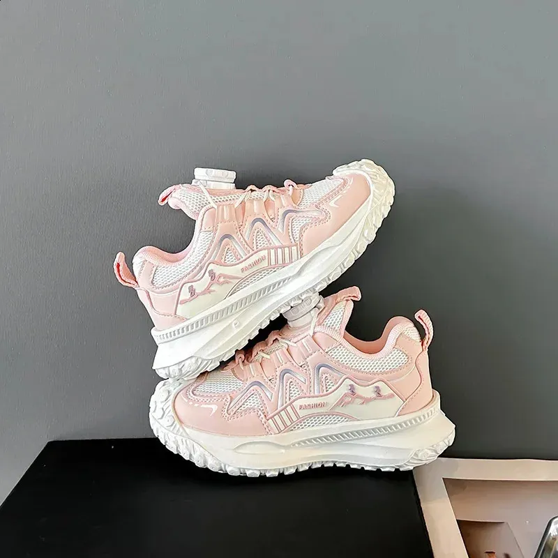 Dziecięce sportowe buty dla chłopców antypoślizgowe PU dziewczęce do koszykówki modne skórzane buty dziecięce krótkie i grube do szkoły tenisowej_voghion.com
