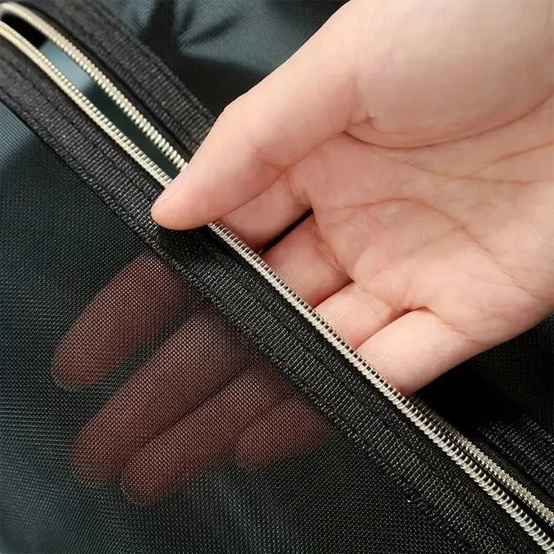1/3 stykke mesh 3-størrelser transparent sort kosmetik bærbar rejse toilet organizer læbestift opbevaringstaske Y241023_voghion.com
