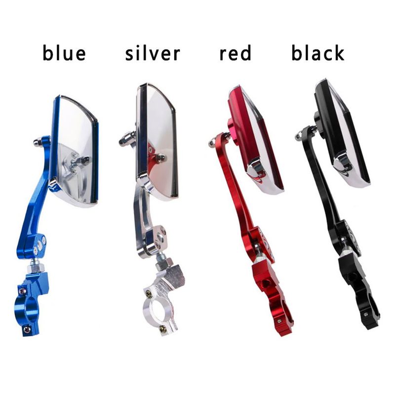 1 Piar Bike Espelhos Retrovisores Ajustáveis Transparentes Amplo Alcance Visão Traseira Refletor Retrovisor 360 Graus Rotativo Alumínio_voghion.com